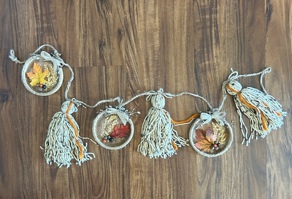 FALL EMBROIDERY HOOP GARLAND WITH TASSELS