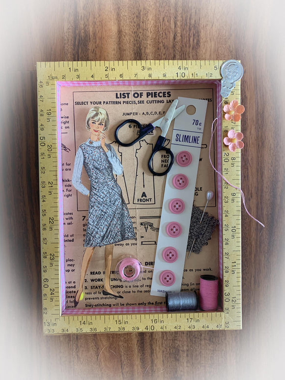 RETRO SEWING SHADOWBOX