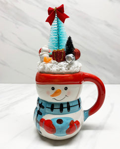 Red and Blue Snowman Topper 2023