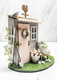 Decorated Garden Shed Kit - Pink and Grey