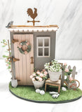 Decorated Garden Shed Kit - Pink and Grey