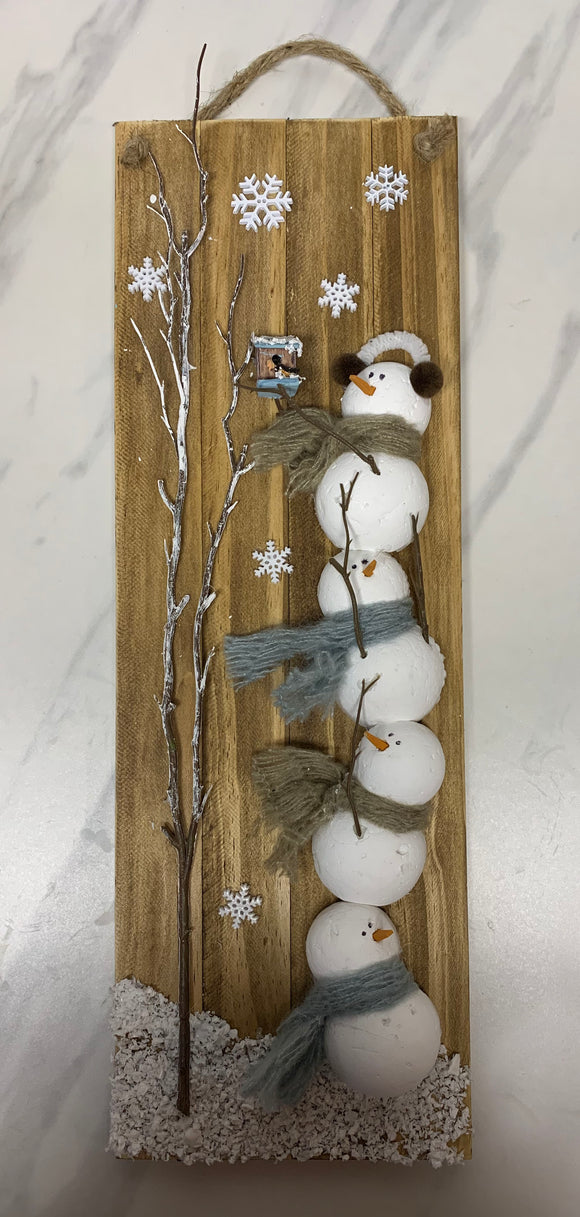 Snowman Stack Wall Plaque