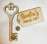 Santa's Magic Key and Wood Cut Tag